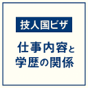 技人国ビザ　仕事内容と学歴の関係のアイキャッチ画像。